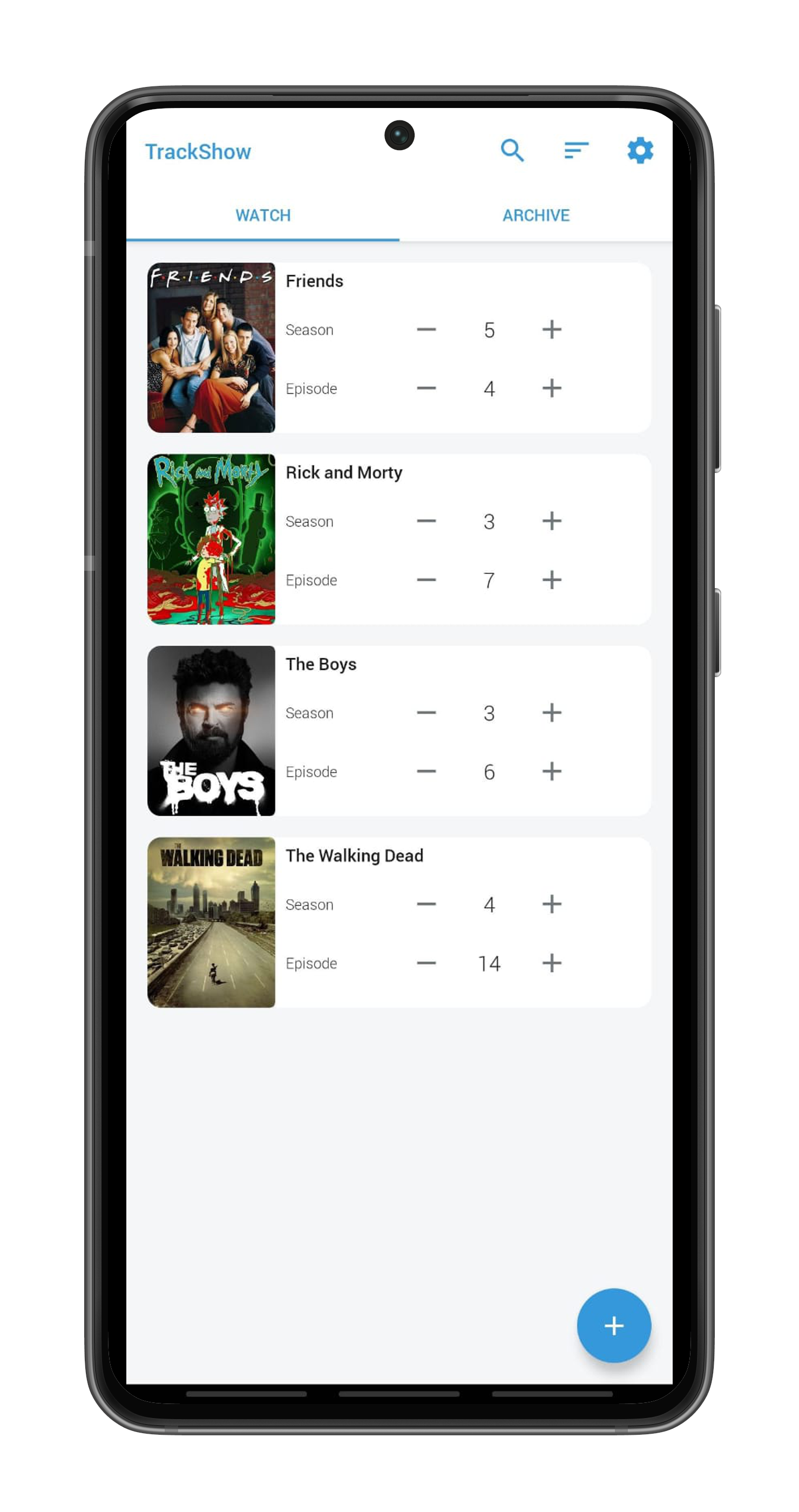 Trackshow app screenshot